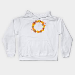 Fall wreath Kids Hoodie